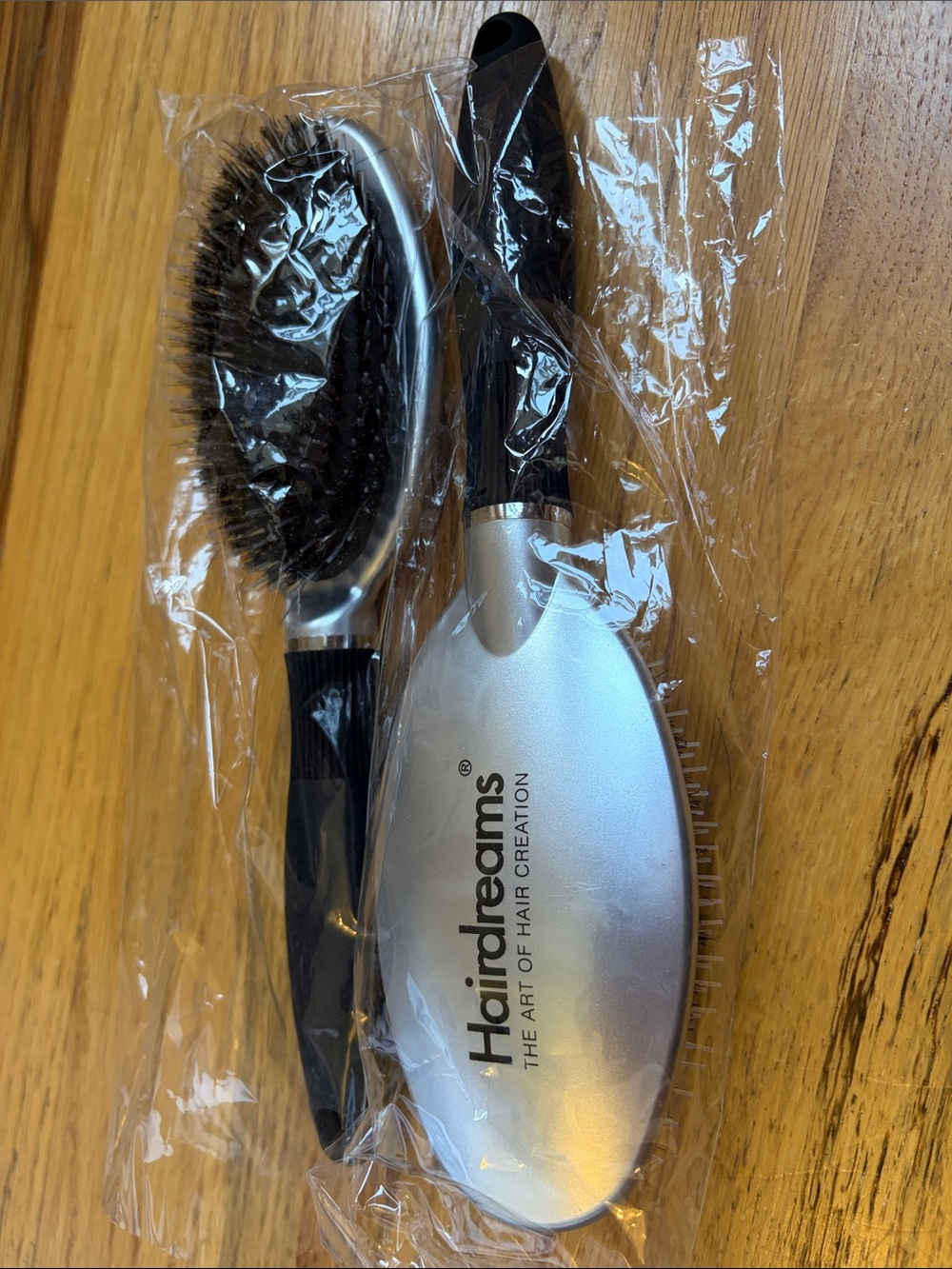 New Hairdreams Silver & Black Hair Brush